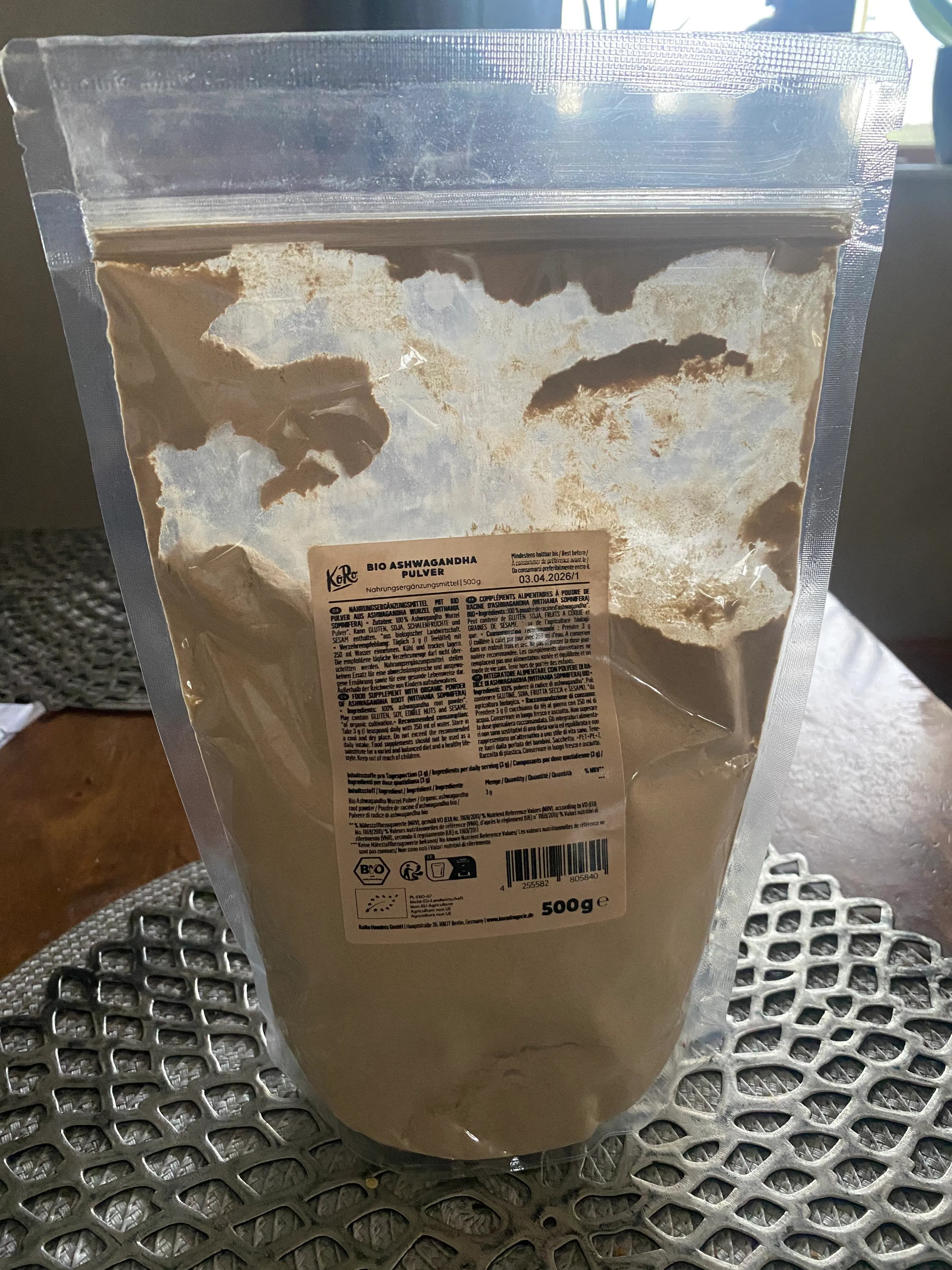 Poudre D'Ashwagandha Bio 300g - Conditionnée En France, Vegan, Anti-stress