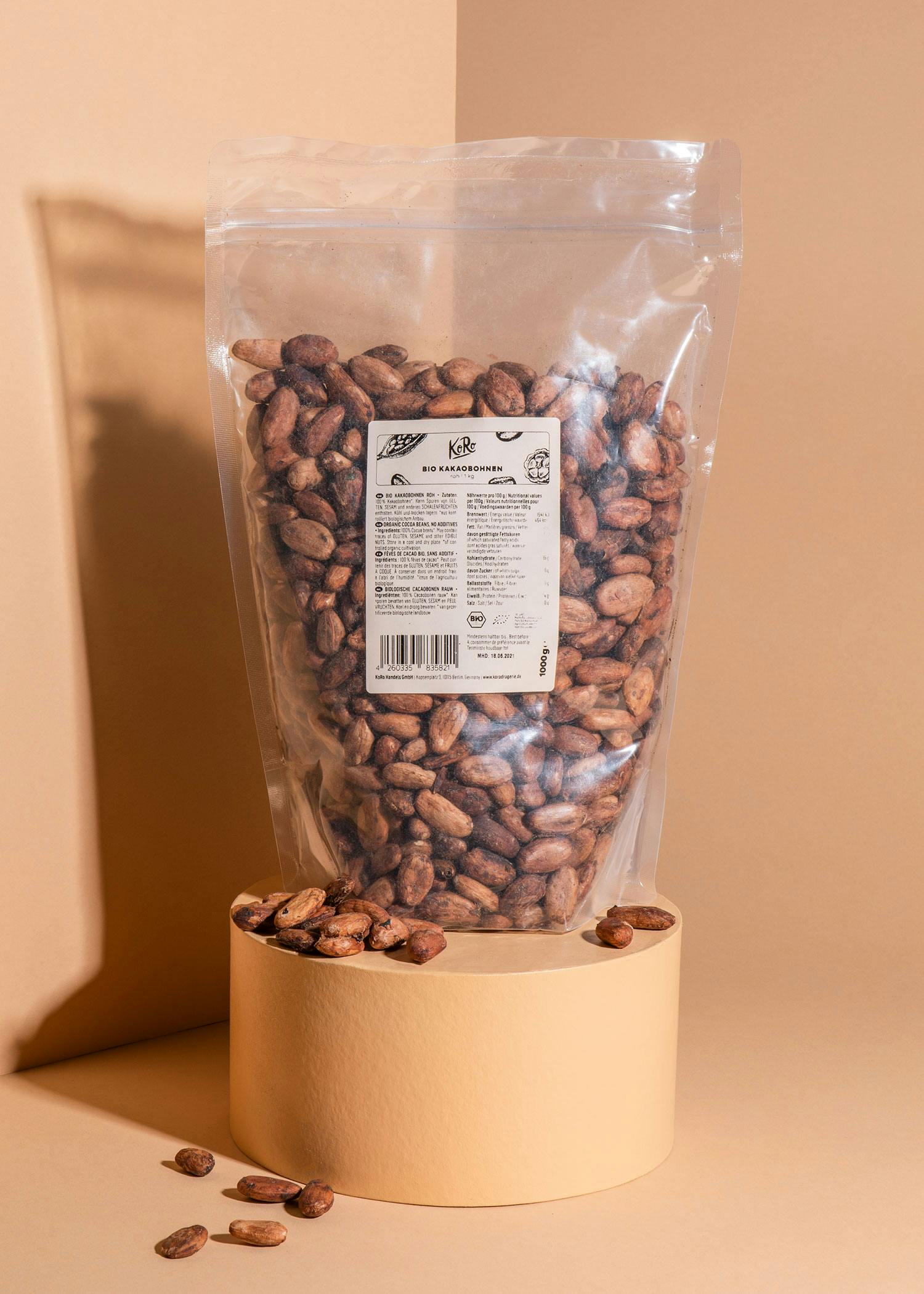 Fèves de cacao bio 1 kg