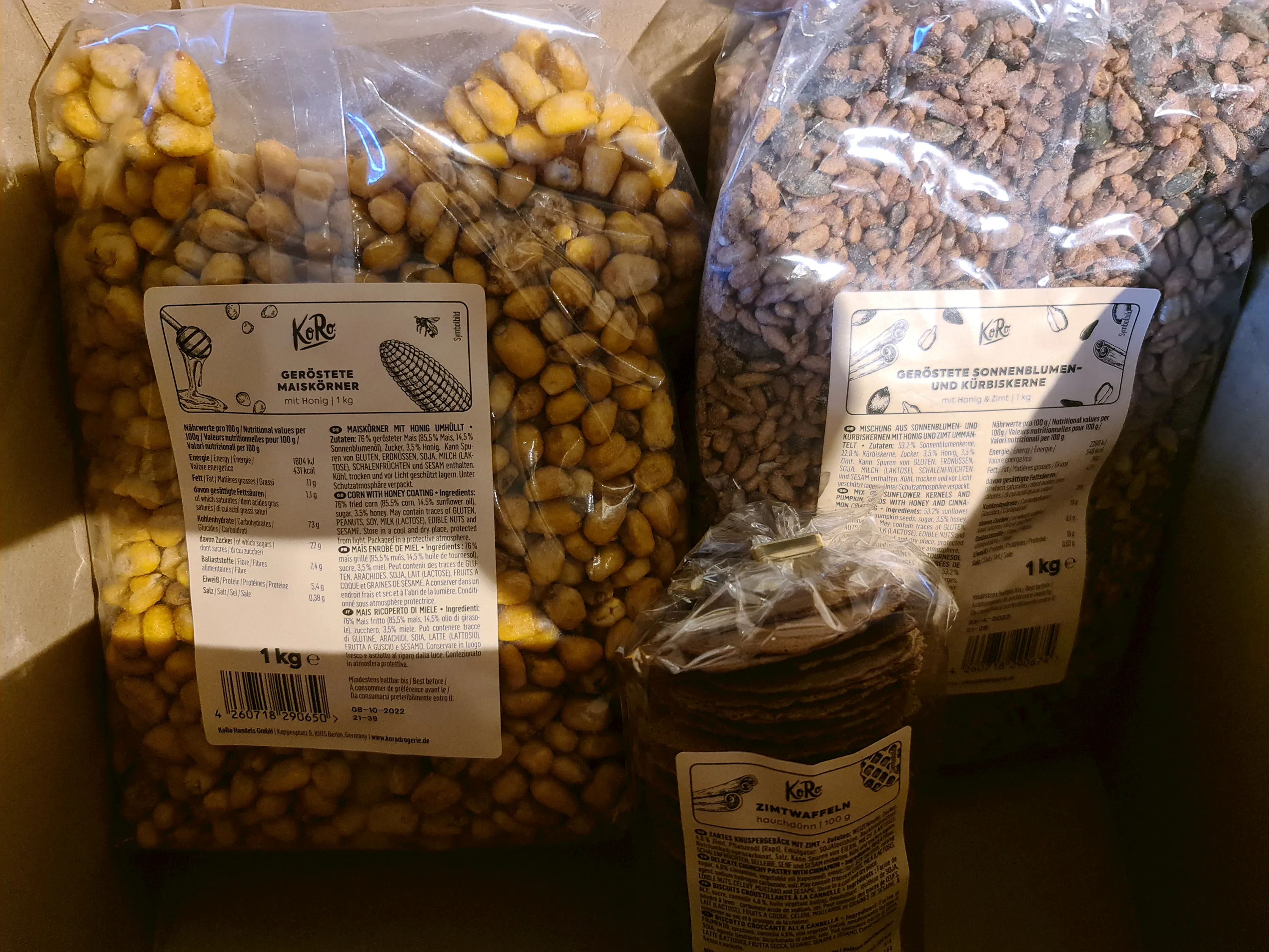 Geröstete Maiskörner mit Honig kaufen | KoRo