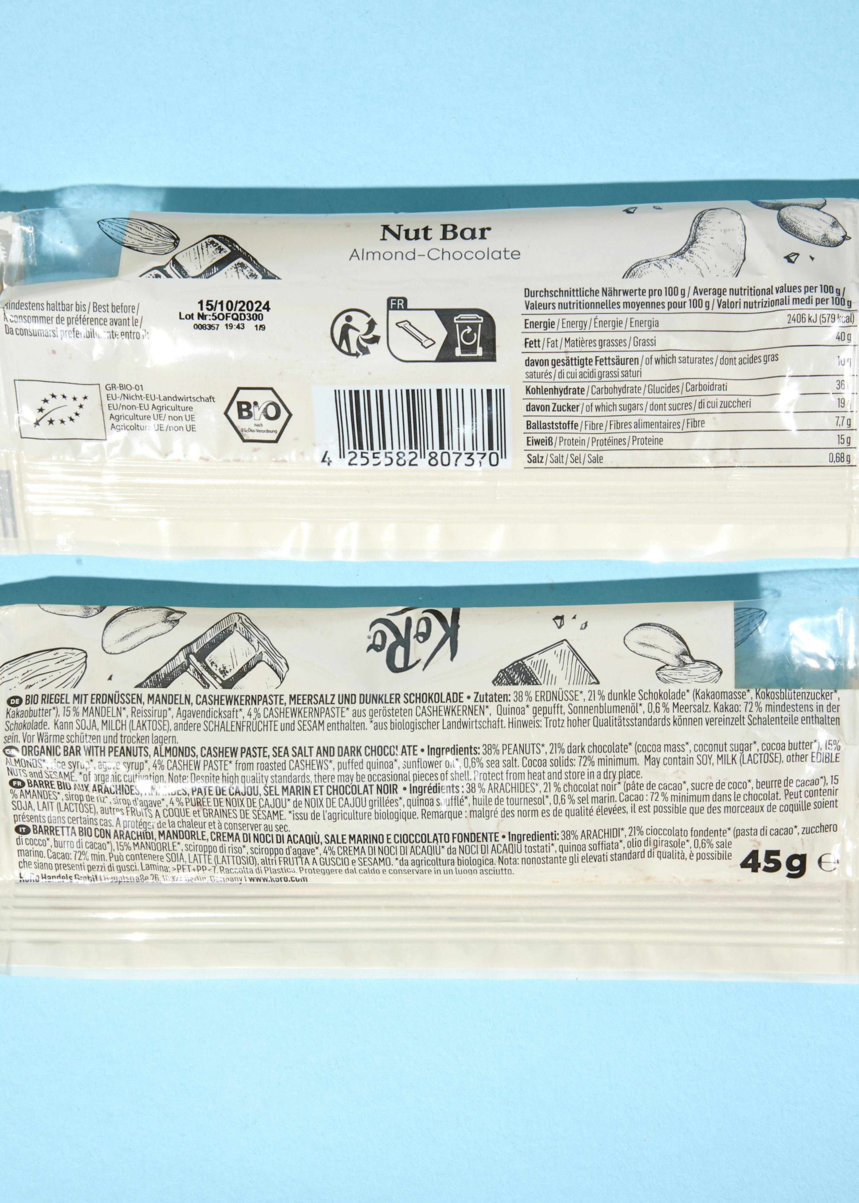 4255582807370 - Bio Nut Bar Almond-Chocolate with Sea Salt 45 g