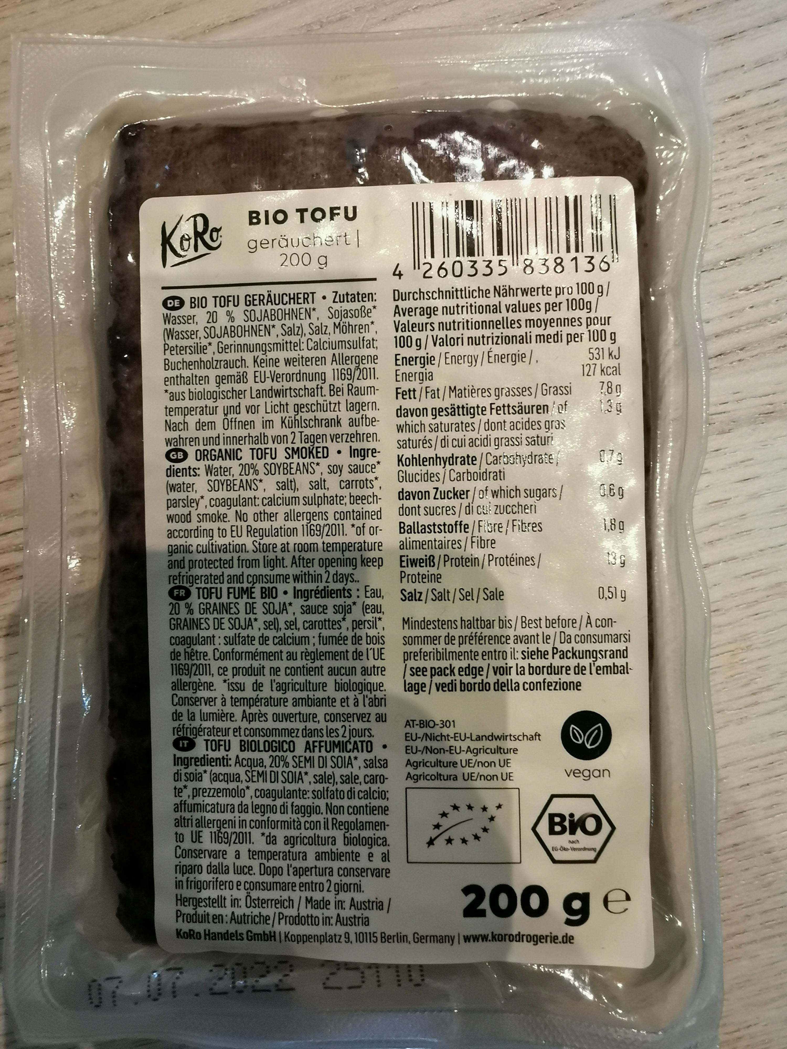 Acheter Tofu ferme fumé Bio Kazidomi