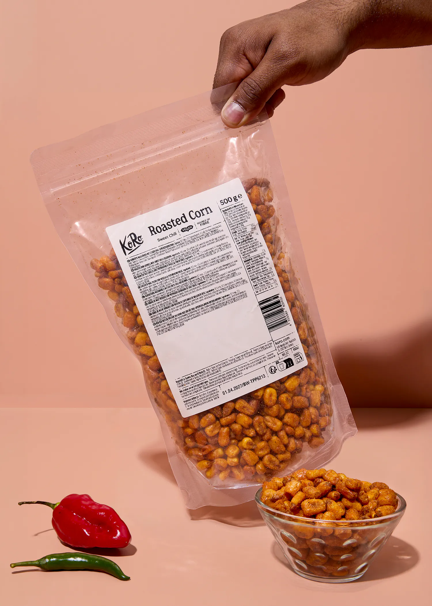 Geroosterde maïskorrels sweet chili | 500 g