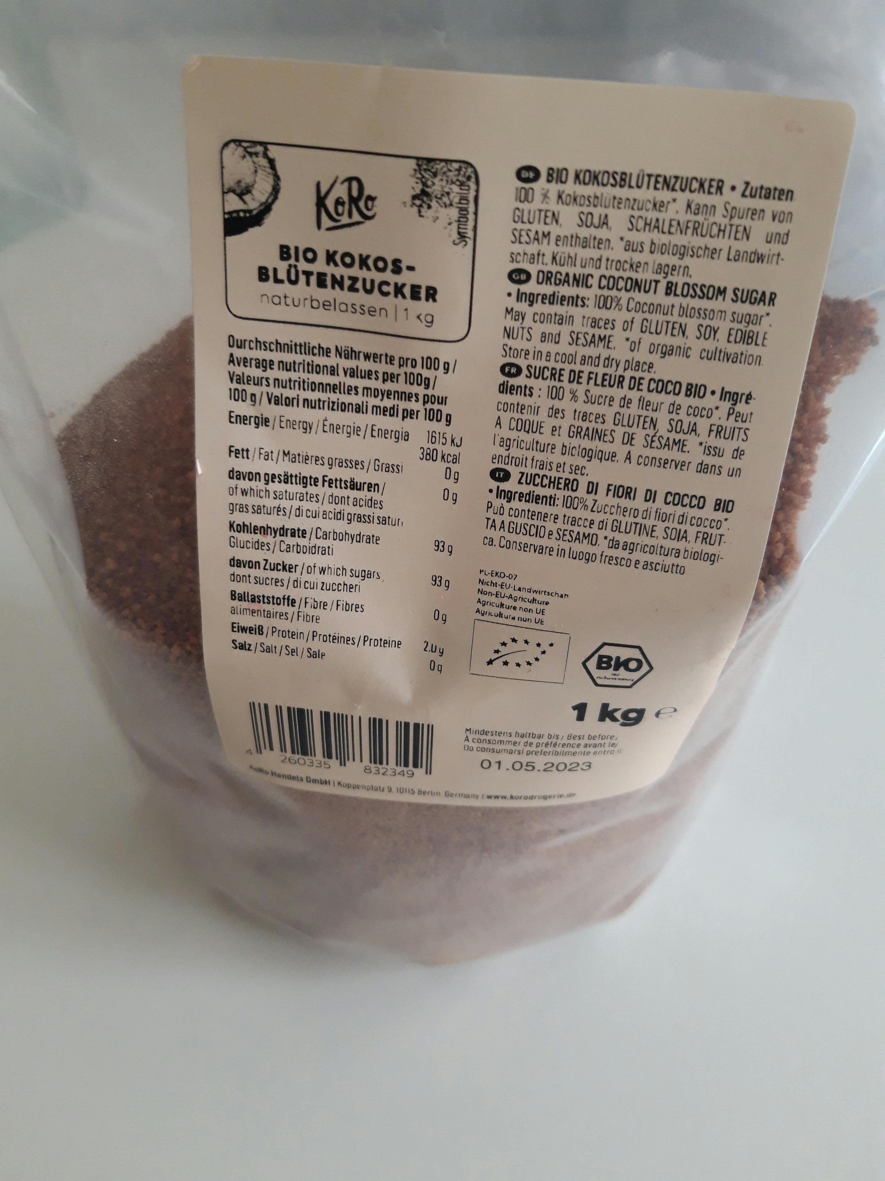 Sucre Fleur de Coco Bio Non-Raffiné 1kg - Debardo