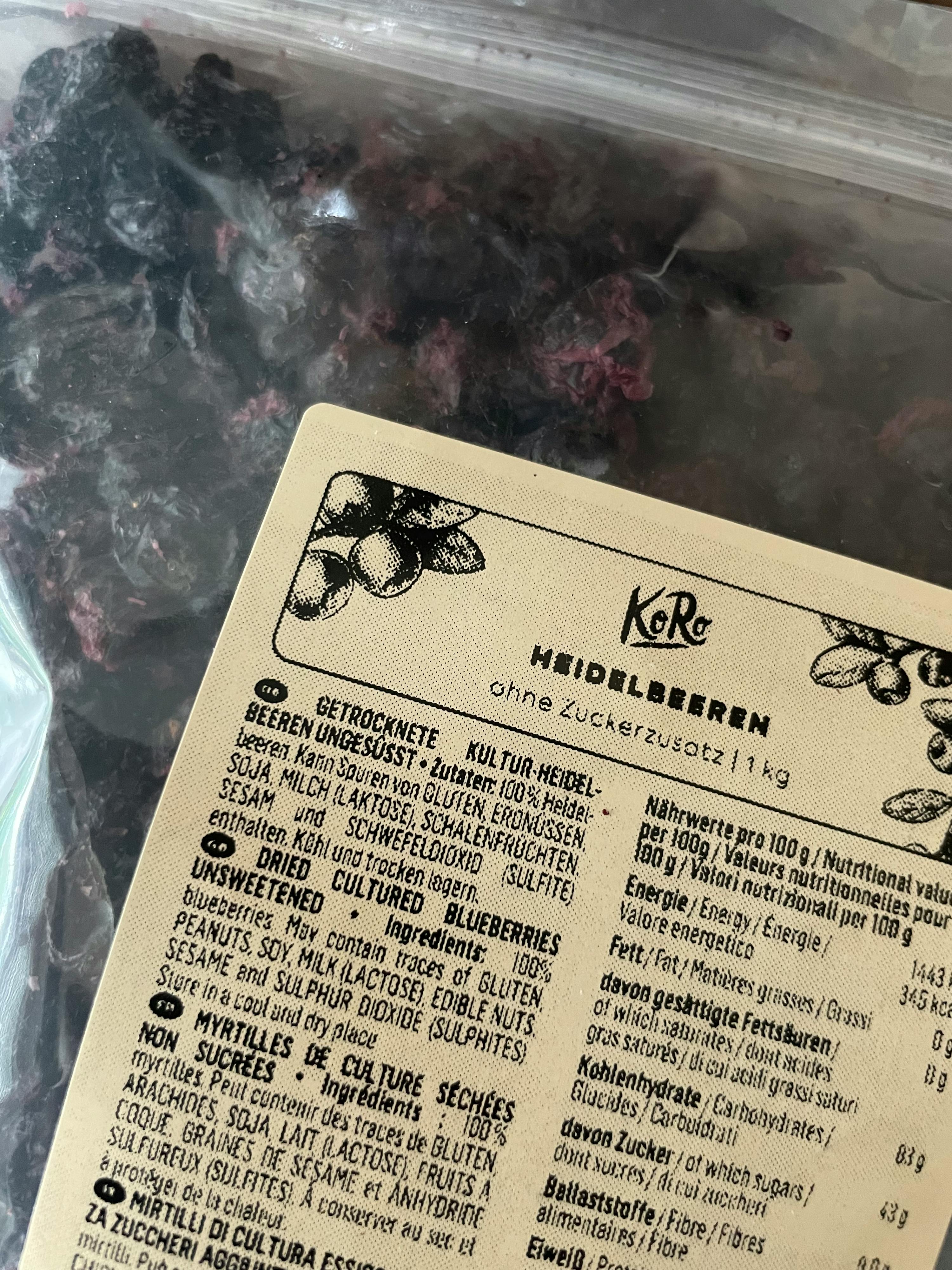 a close up of a label on a bag of food