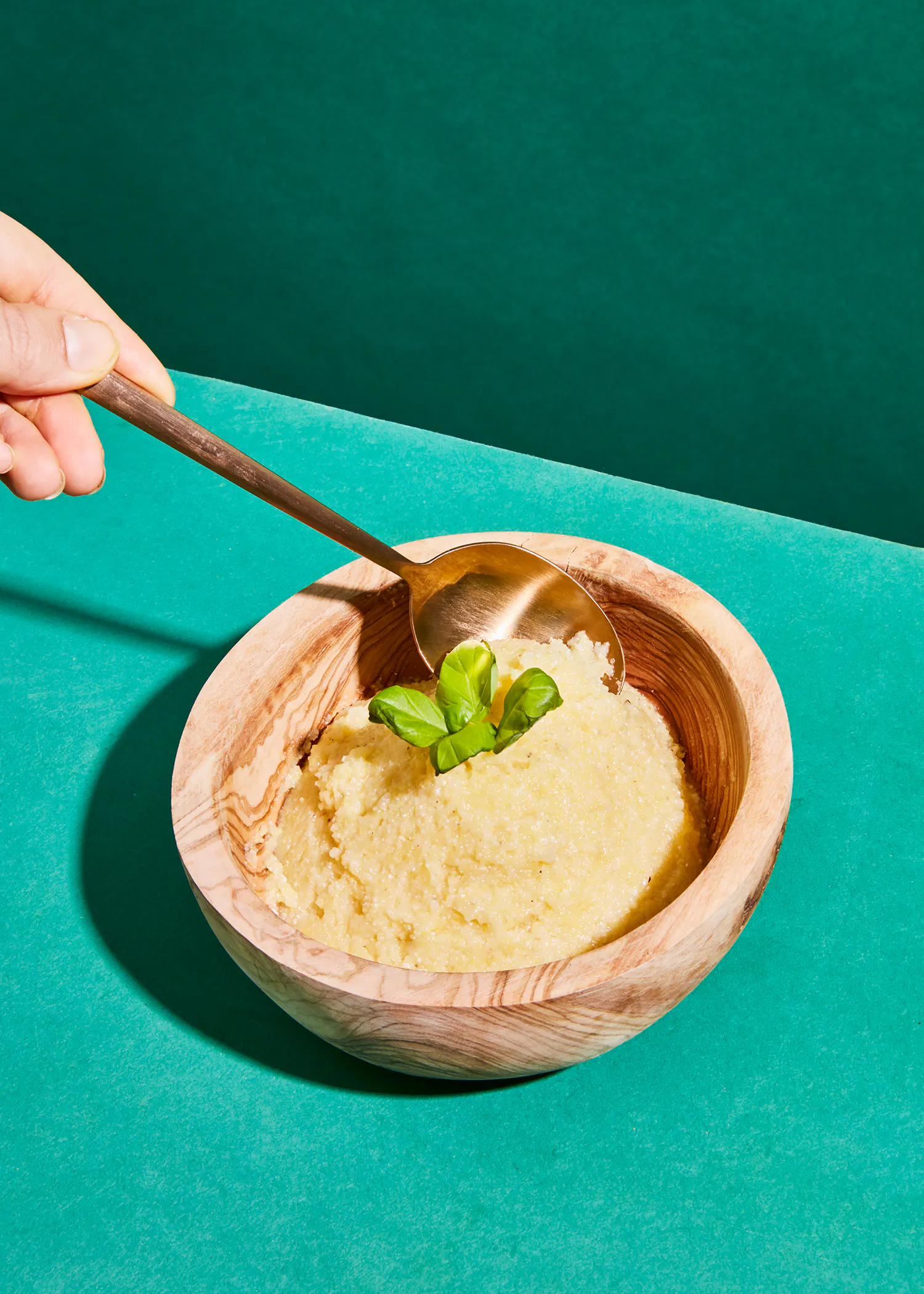 a bowl of food with a spoon in it