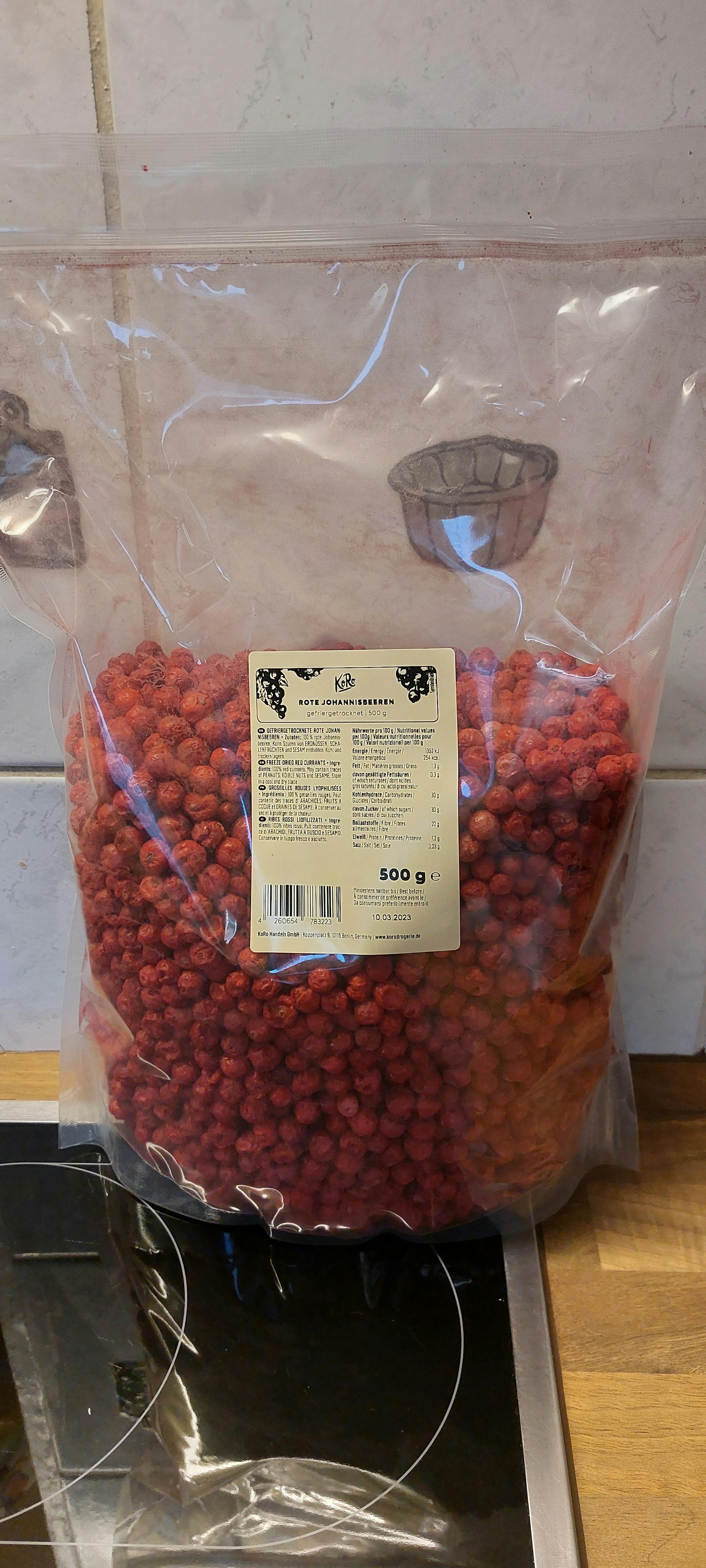 a bag of red beans with a label that says 500g