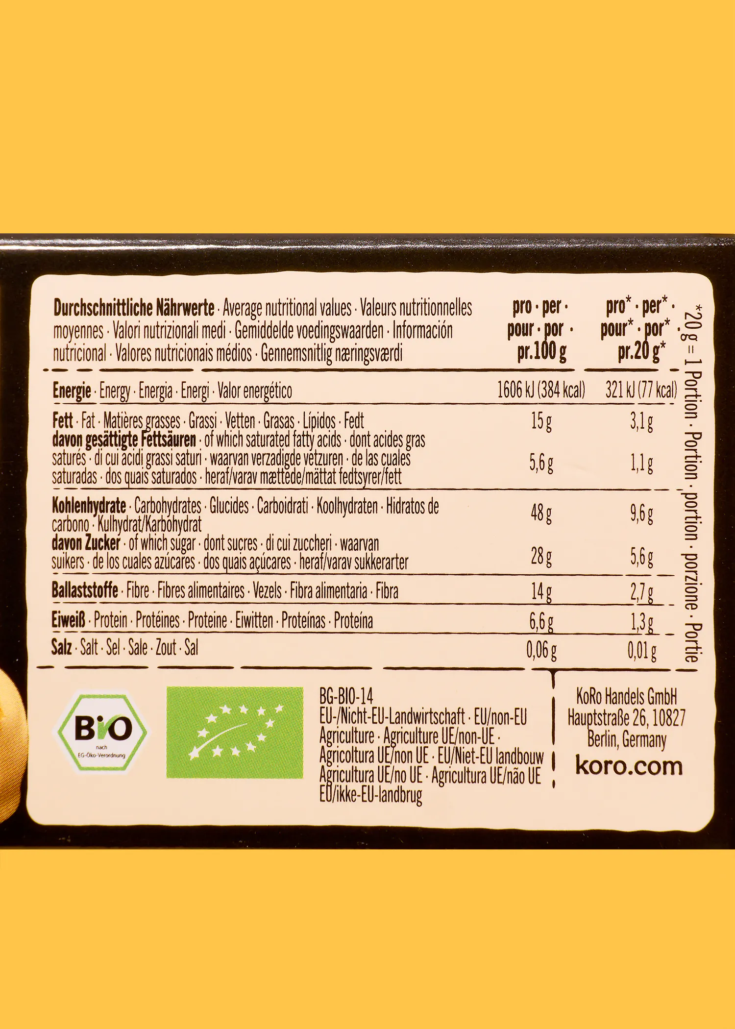 Bio White Choc Duo Mango | 12 x 2 x 20 g