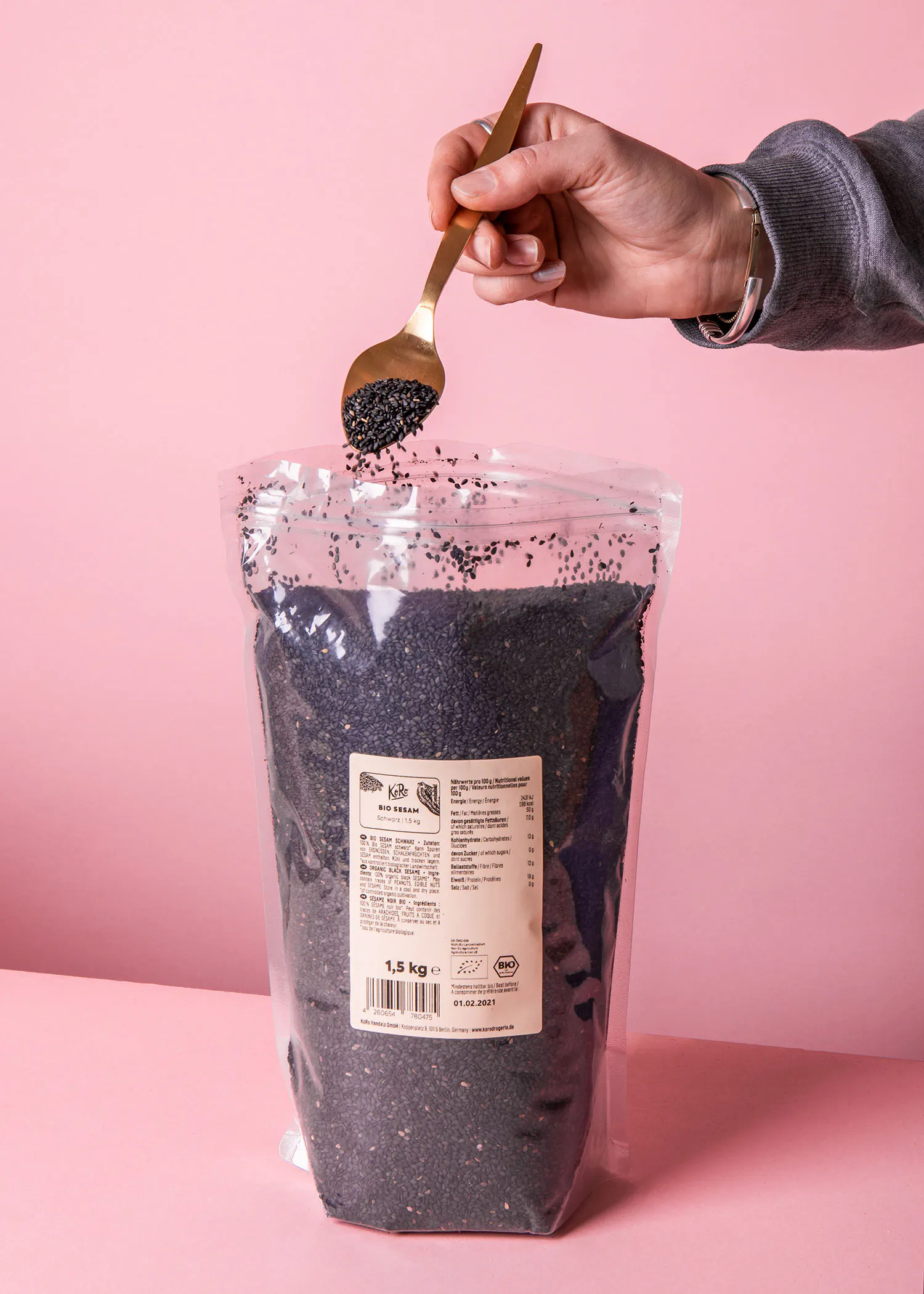 Schwarzer Bio Sesam 1,5 kg