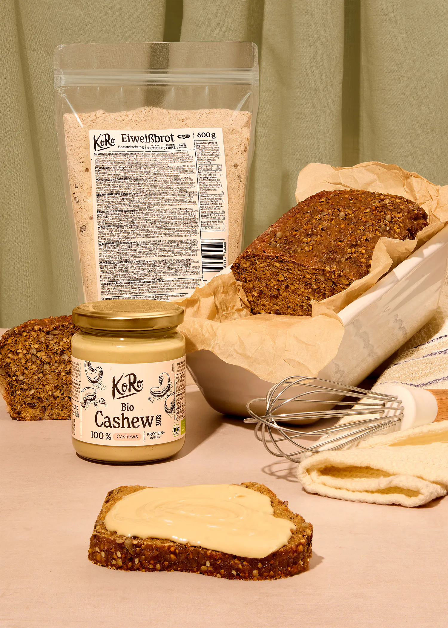 Set Bread & Spread con pane proteico