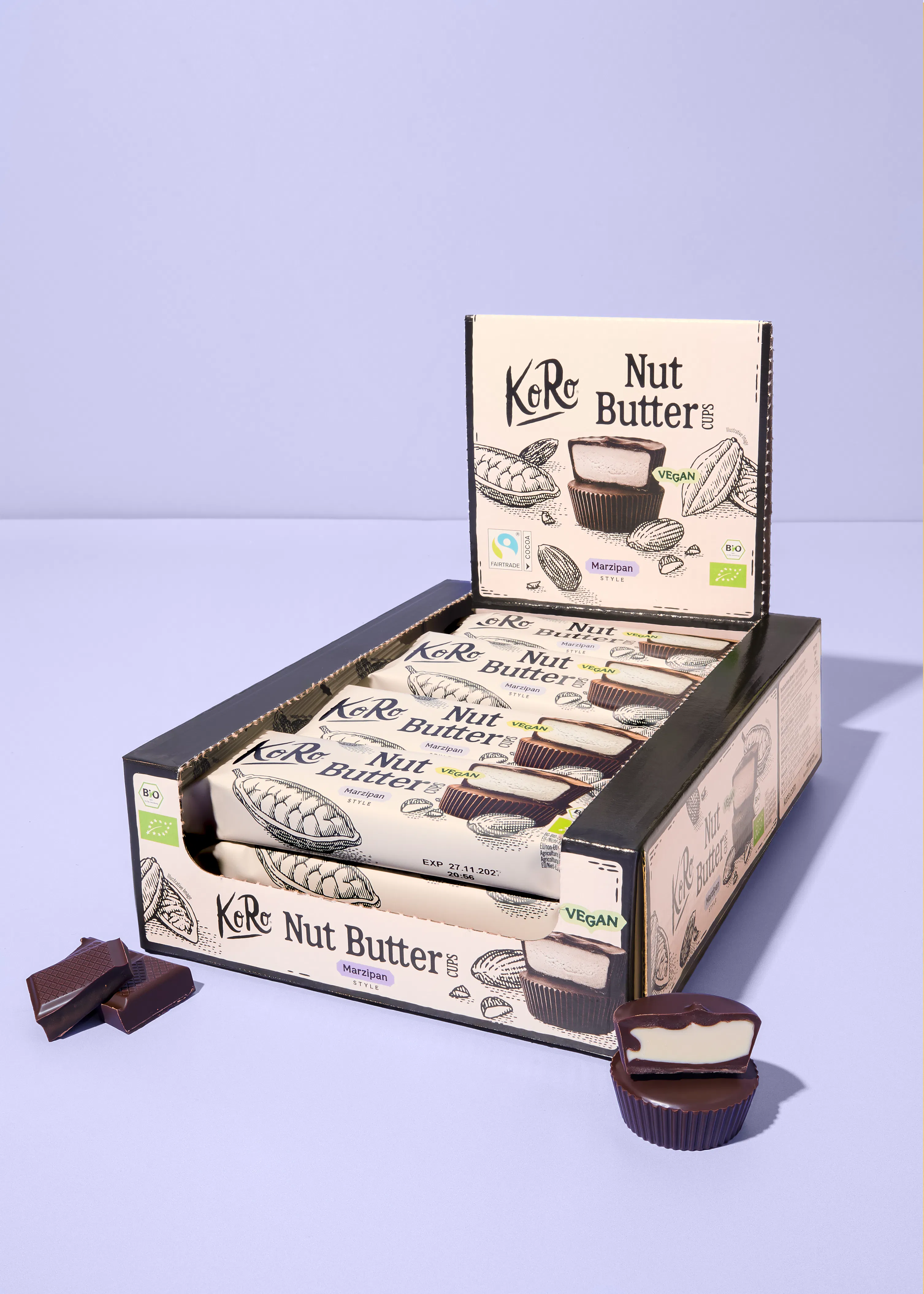 Limited Edition: Bio Nut Butter Cups Marzipan Style | 12 x 3 x 13 g