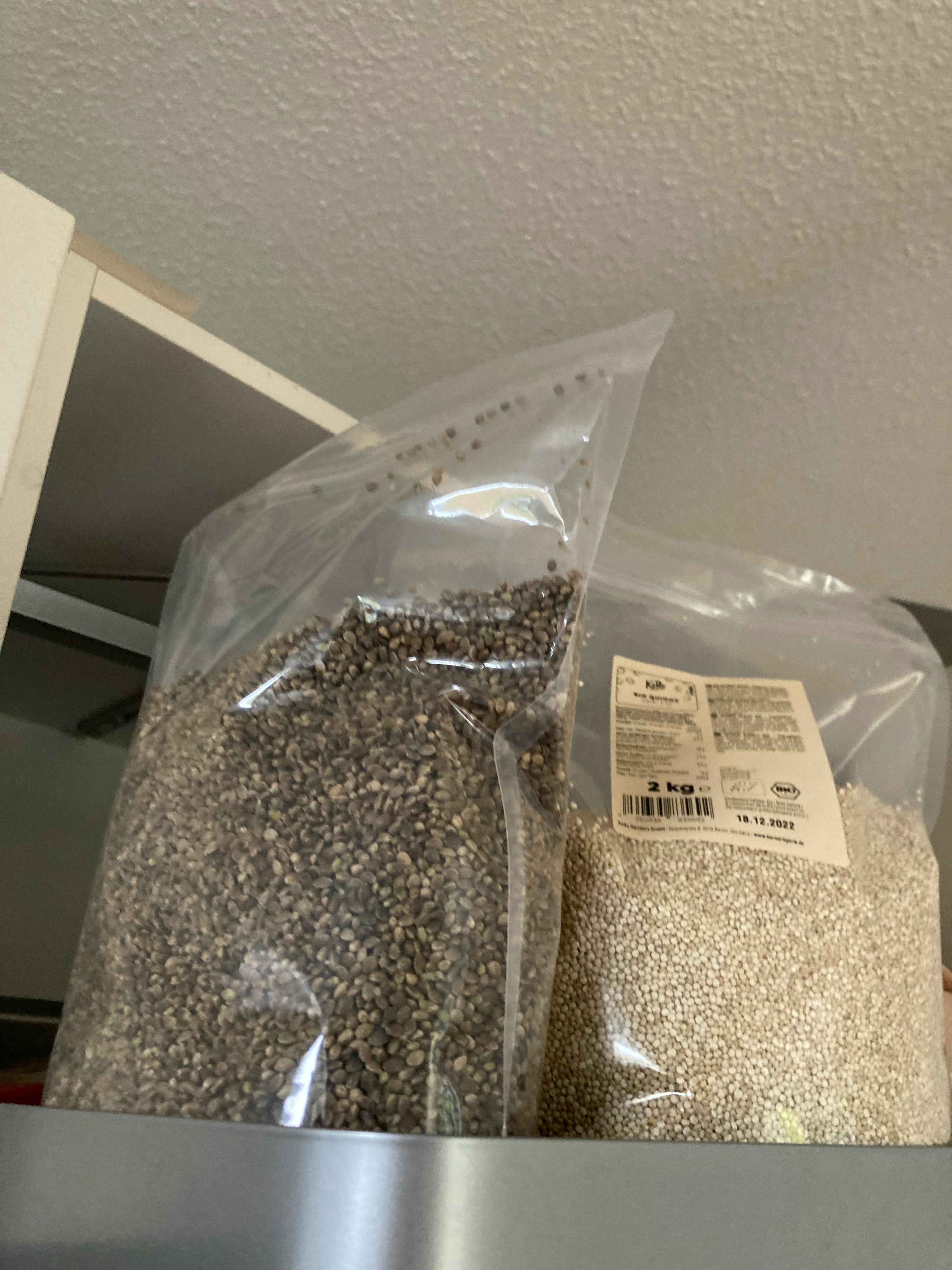 a bag of grains with a label that says ' grains ' on it