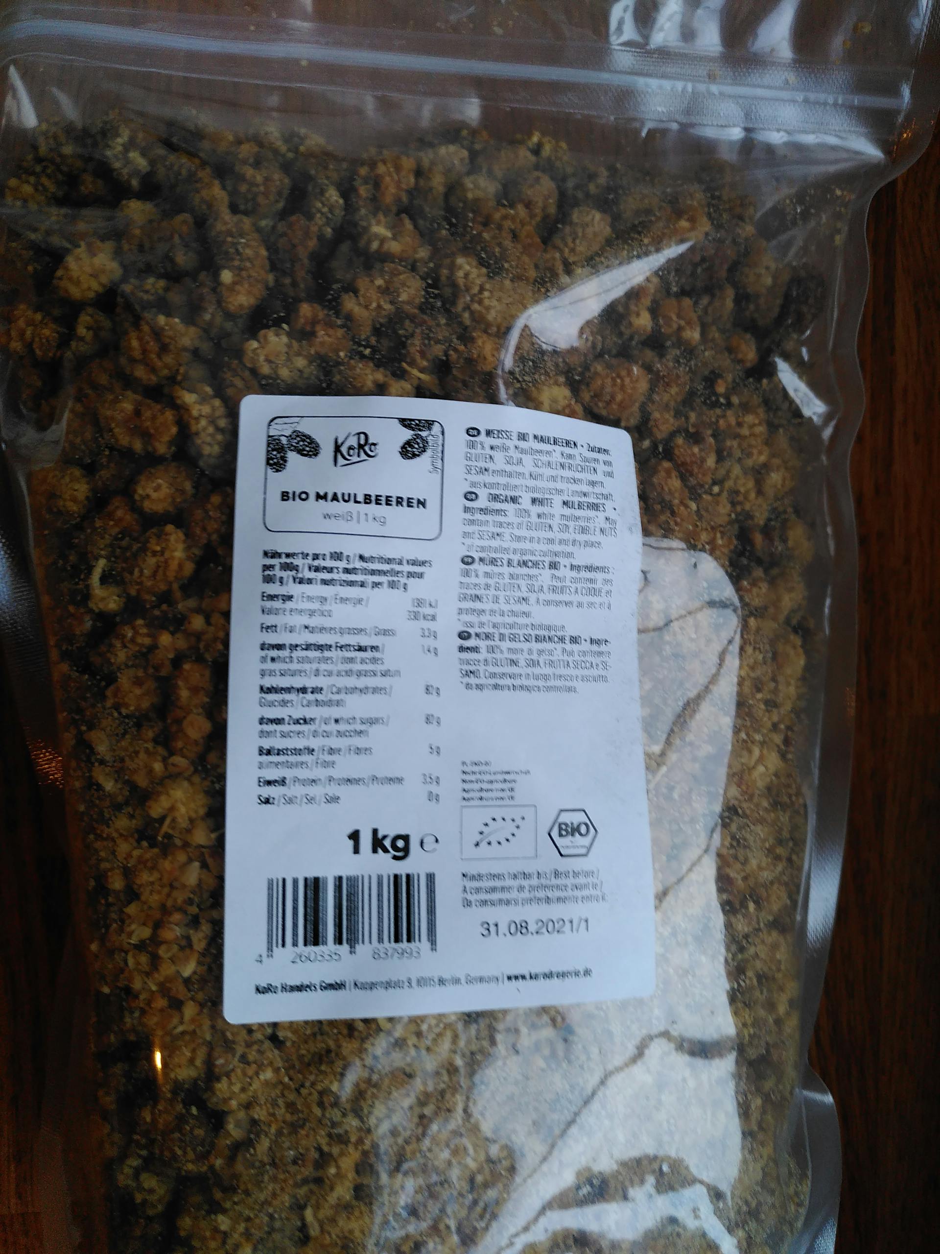 Weiße Bio Maulbeeren kaufen | KoRo Austria