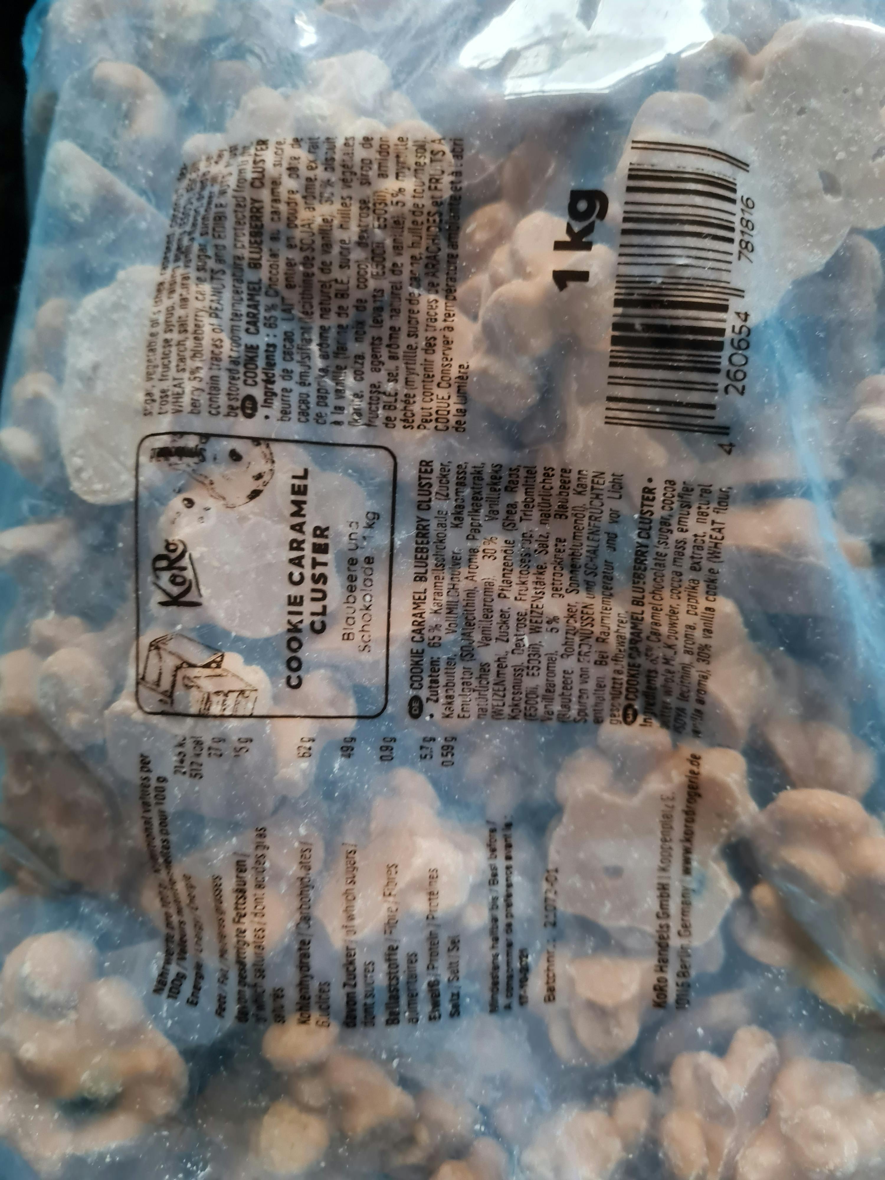 a package of cookie caramel clusters contains 1 kg