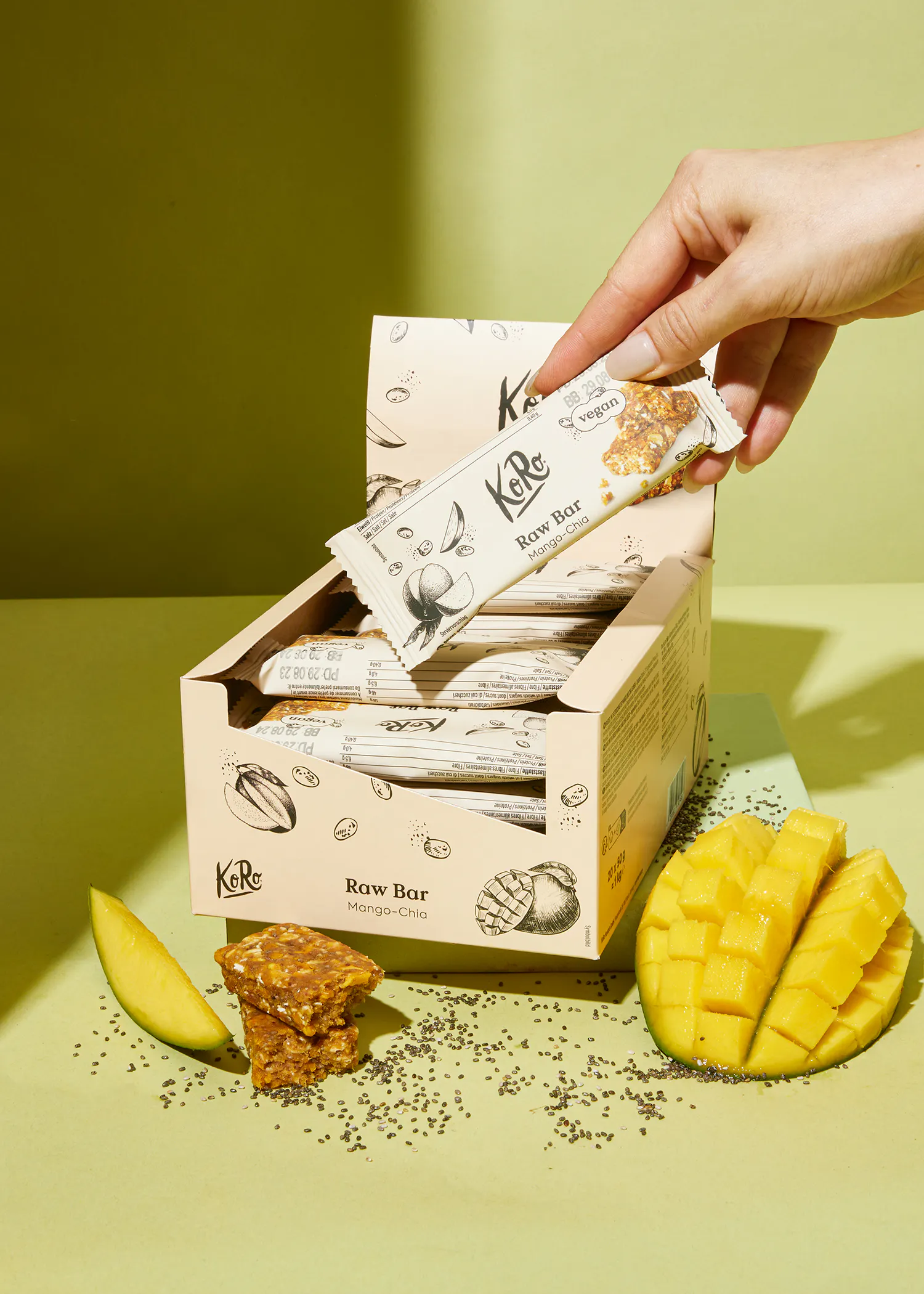 eine Person hält einen row-Bar in der Hand