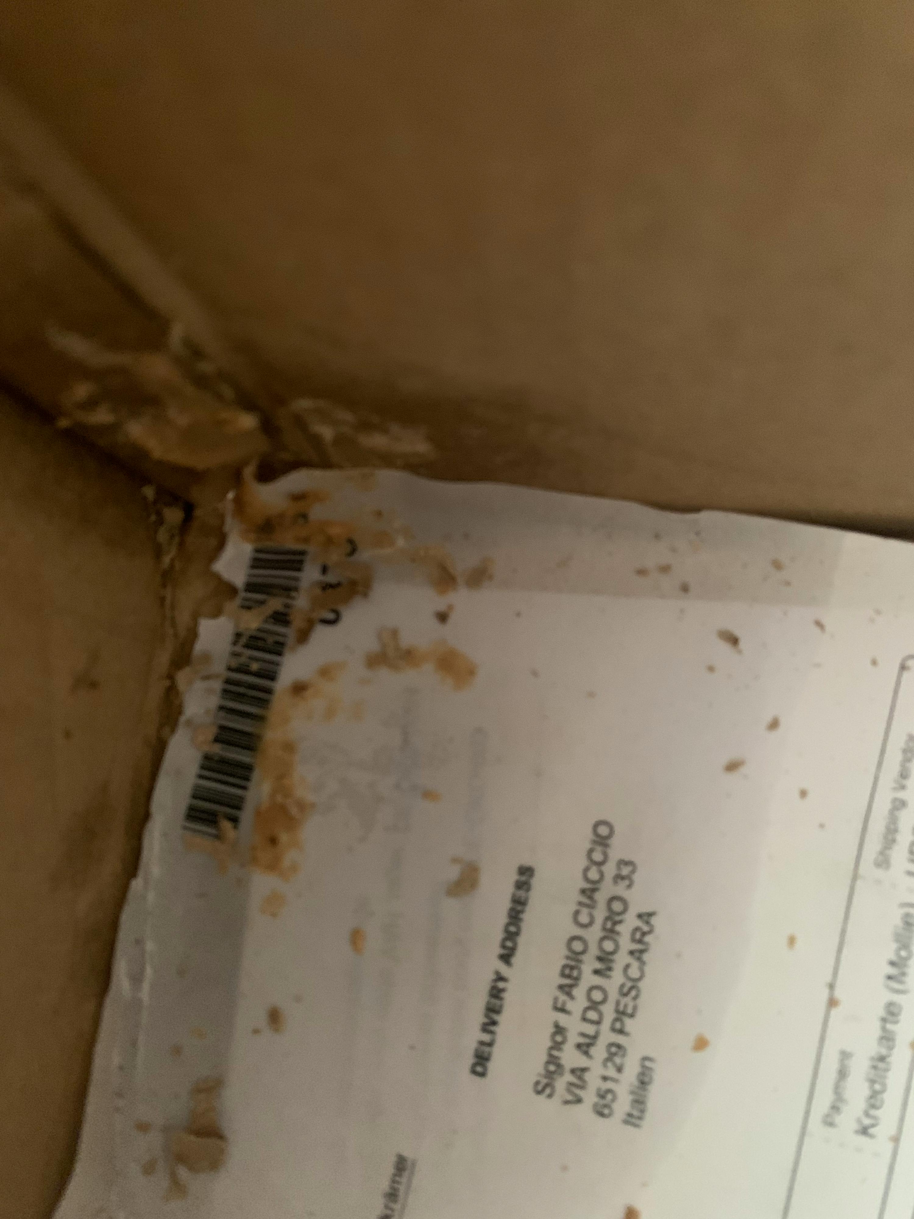 a piece of paper that says delivery addresses on it