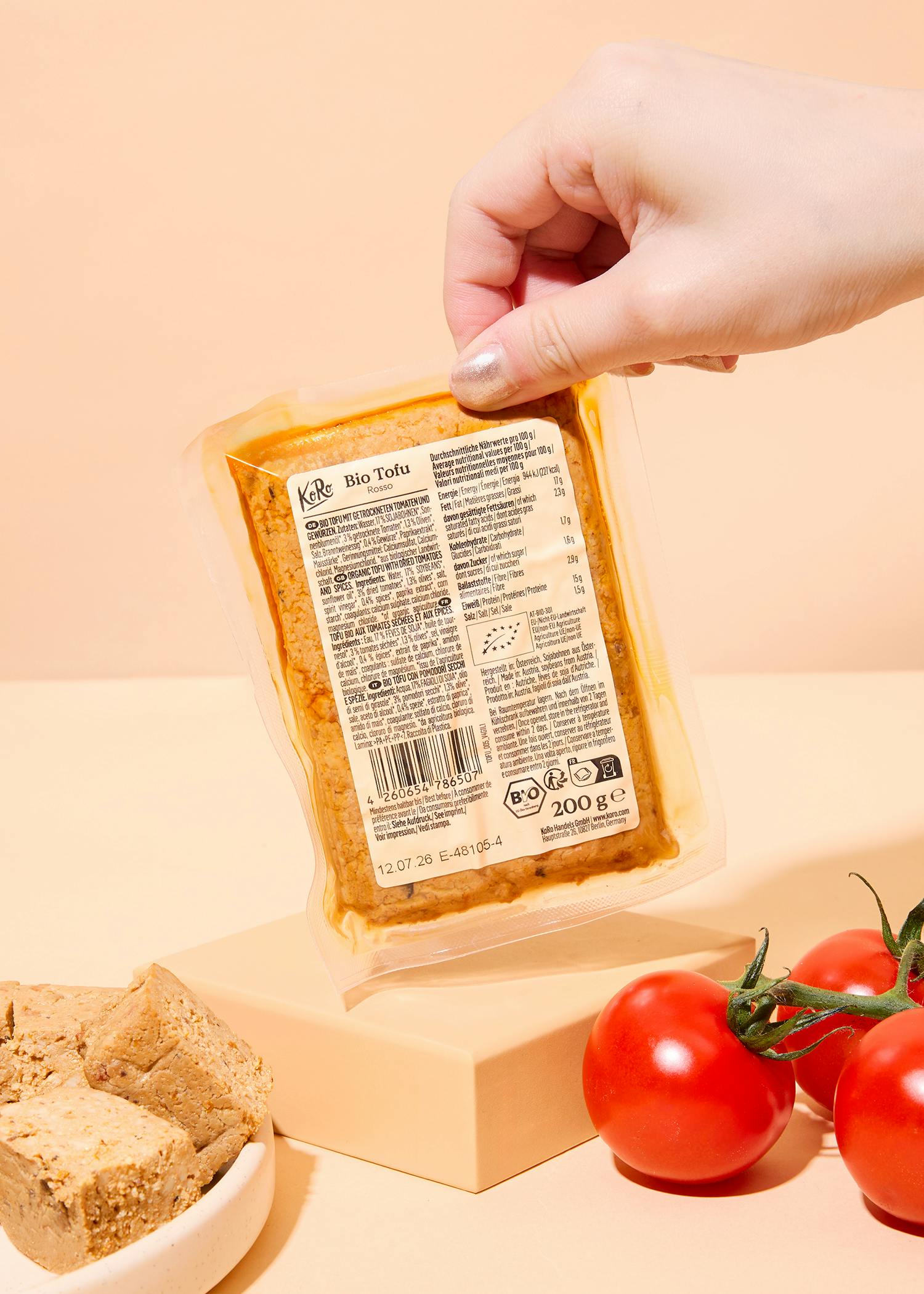 4260654786507 - Bio Tofu Rosso 200 g 4260654786507 - Bio Tofu Rosso 200 g