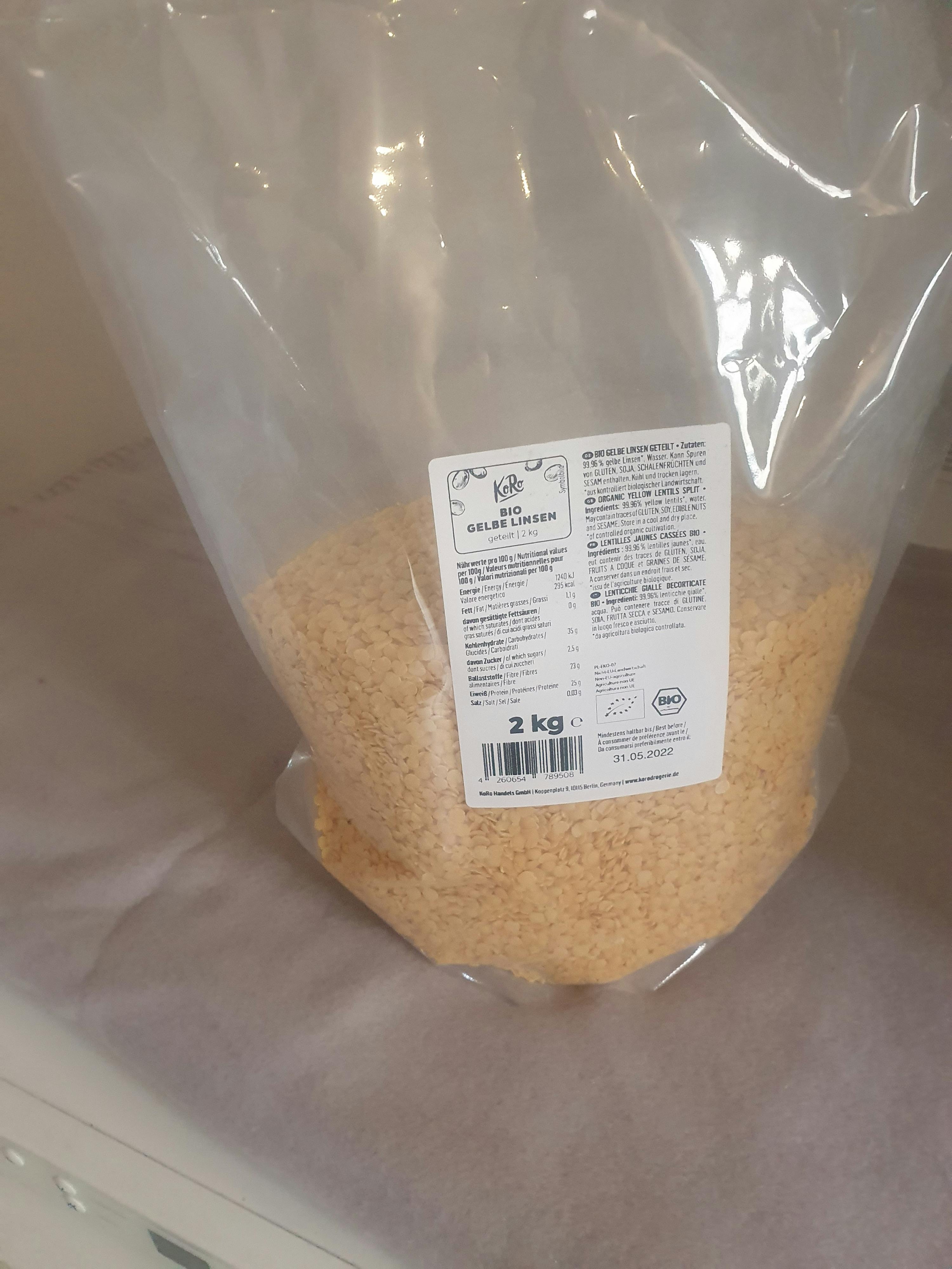 a plastic bag with a label that says 2 kg