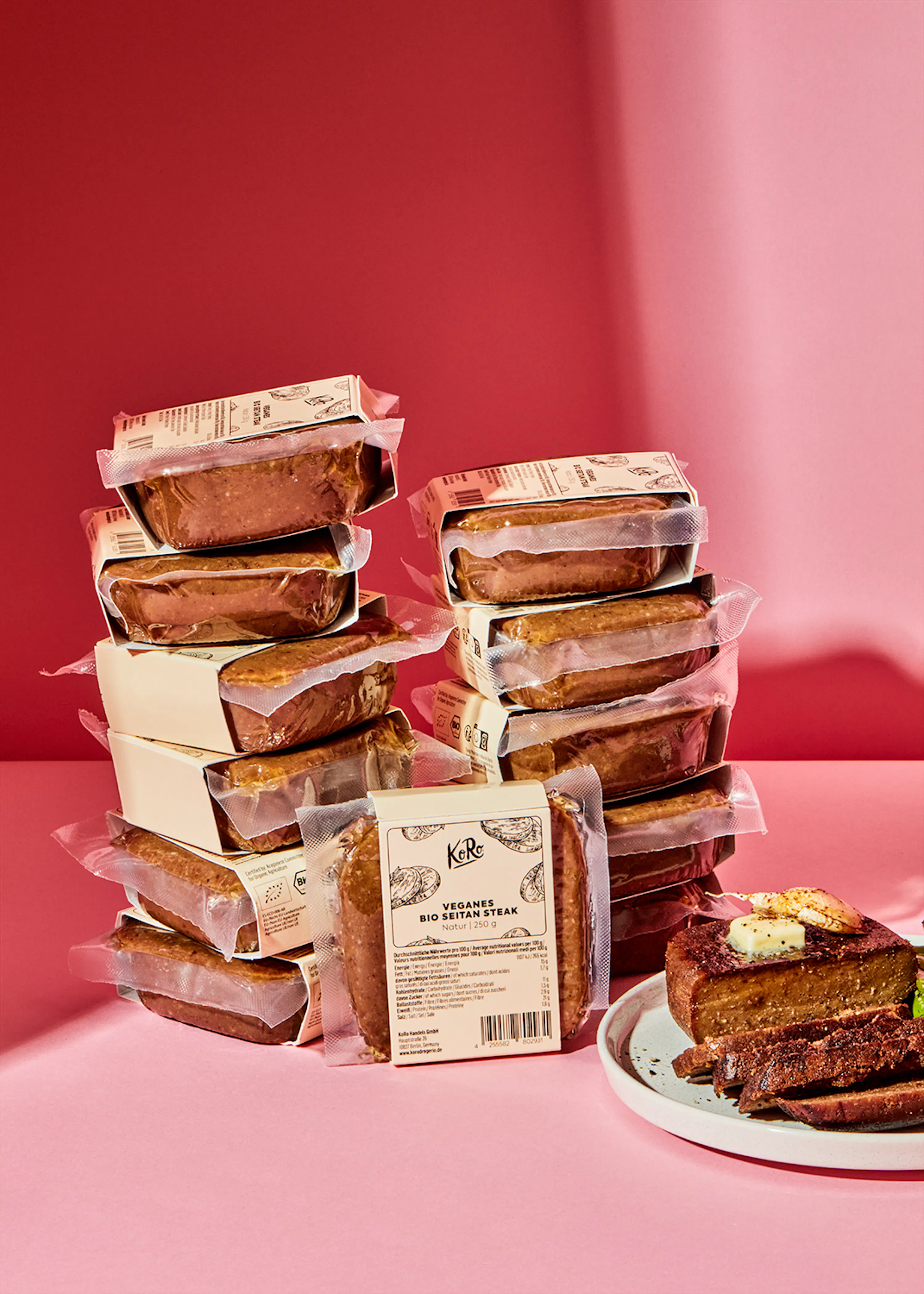 Bistecca di seitan vegan al naturale bio Acquista ora KoRo Italy