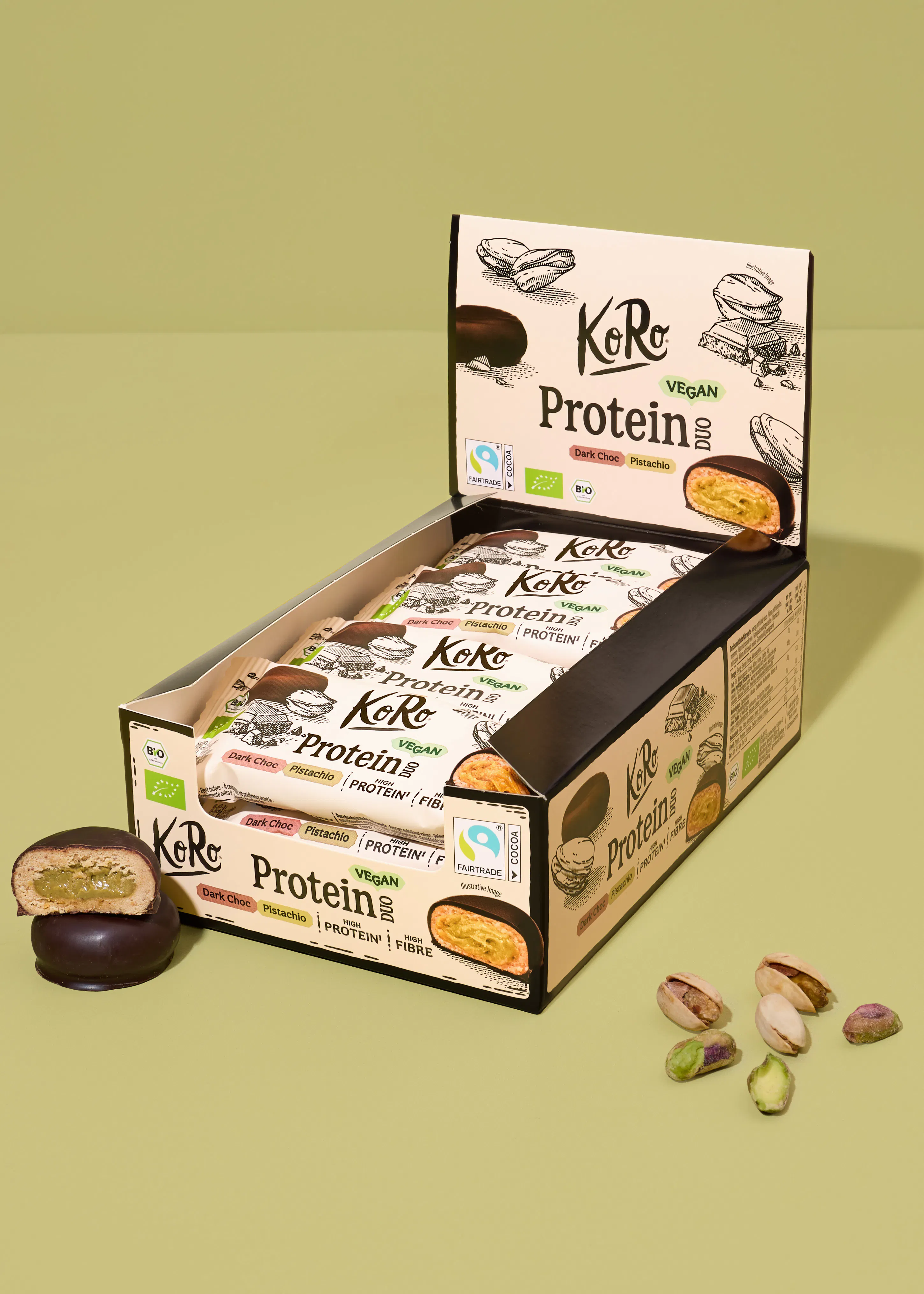 Bio Protein Duo Dark Choc Pistachio | 12 x 2 x 20 g