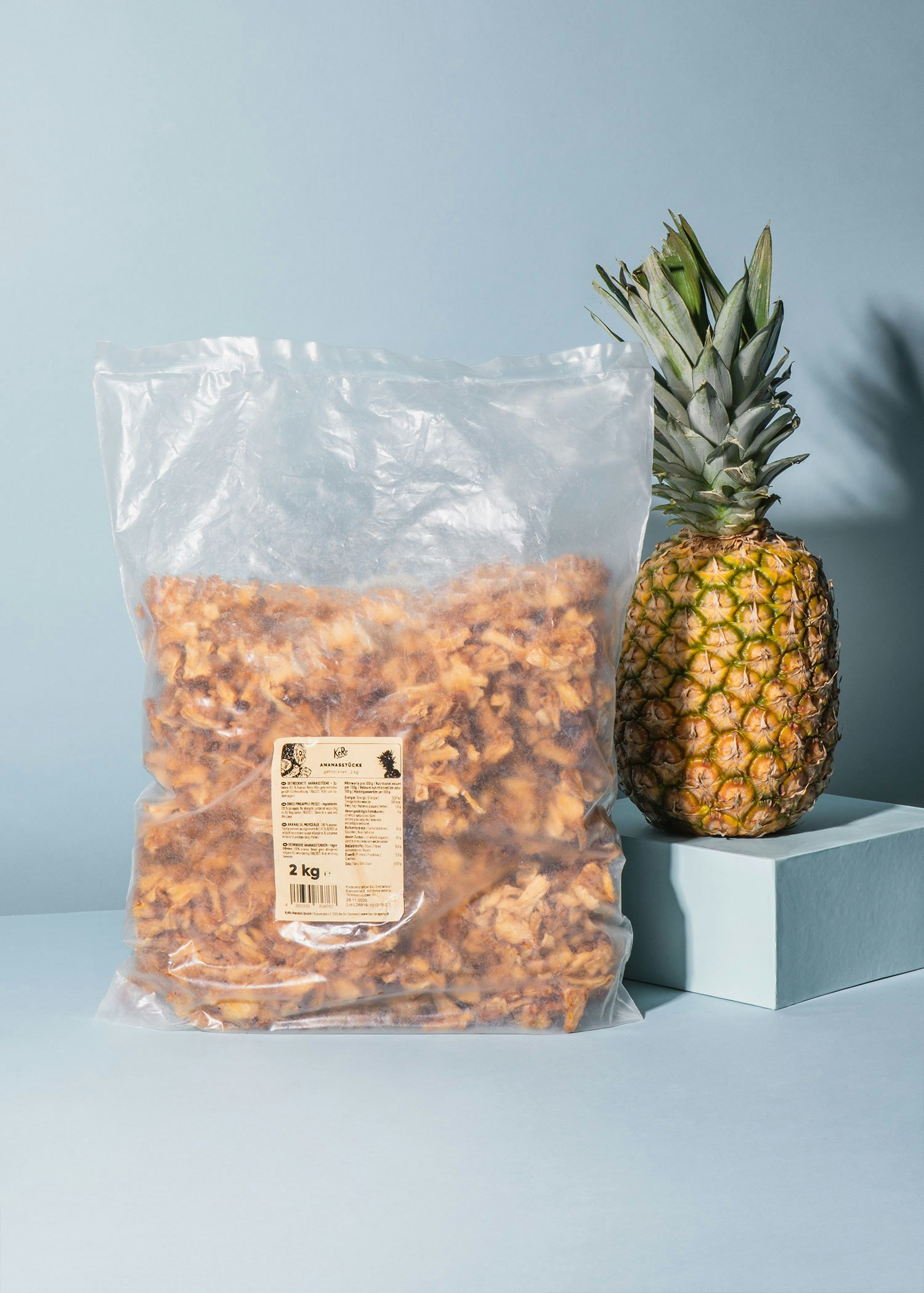 Gefriergetrocknete Ananasstücke 350 g | KoRo Gefriergetrocknete Ananasstücke 350 g | KoRo