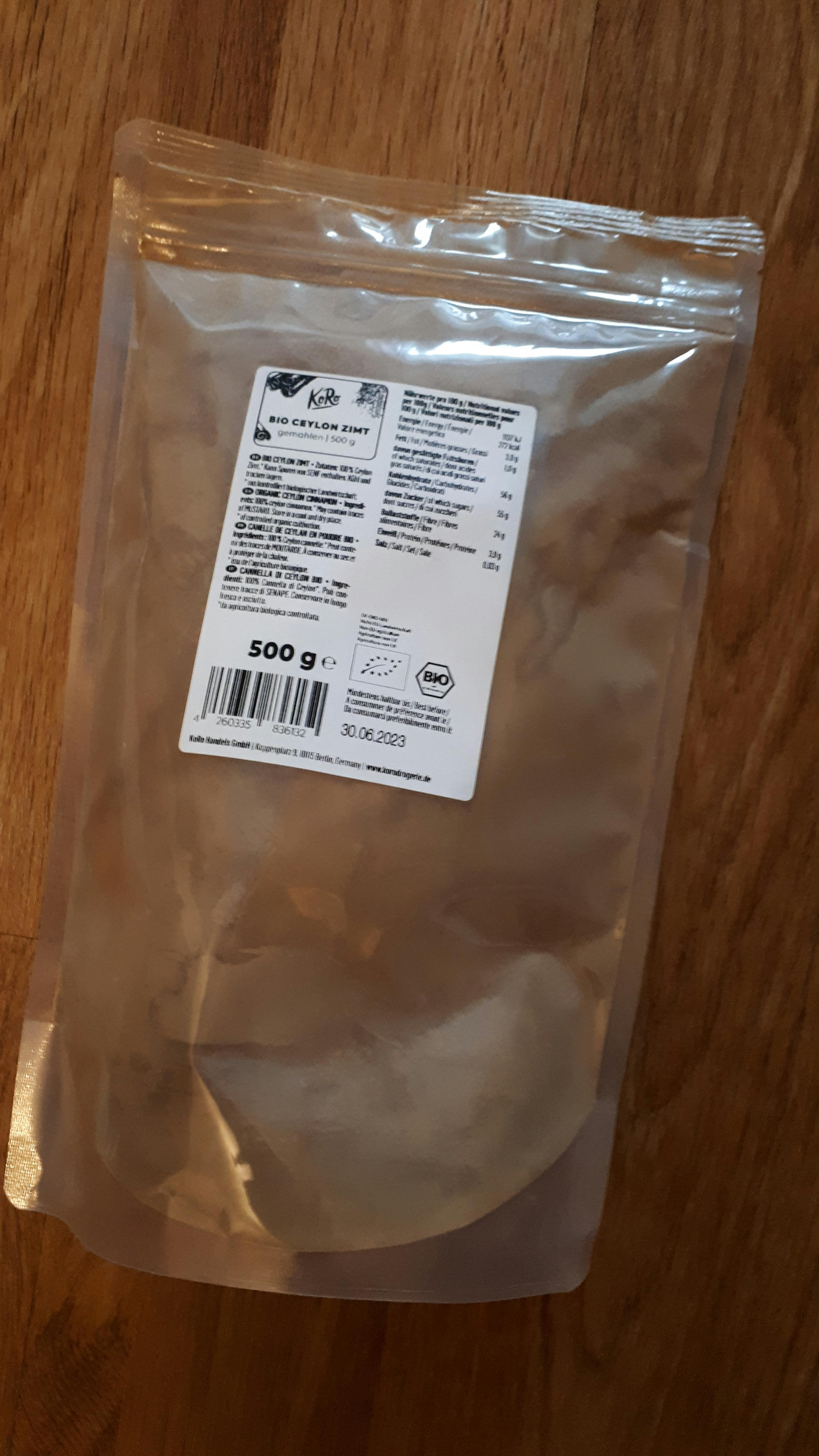 un sacchetto di plastica con l' etichetta che dice 500 g