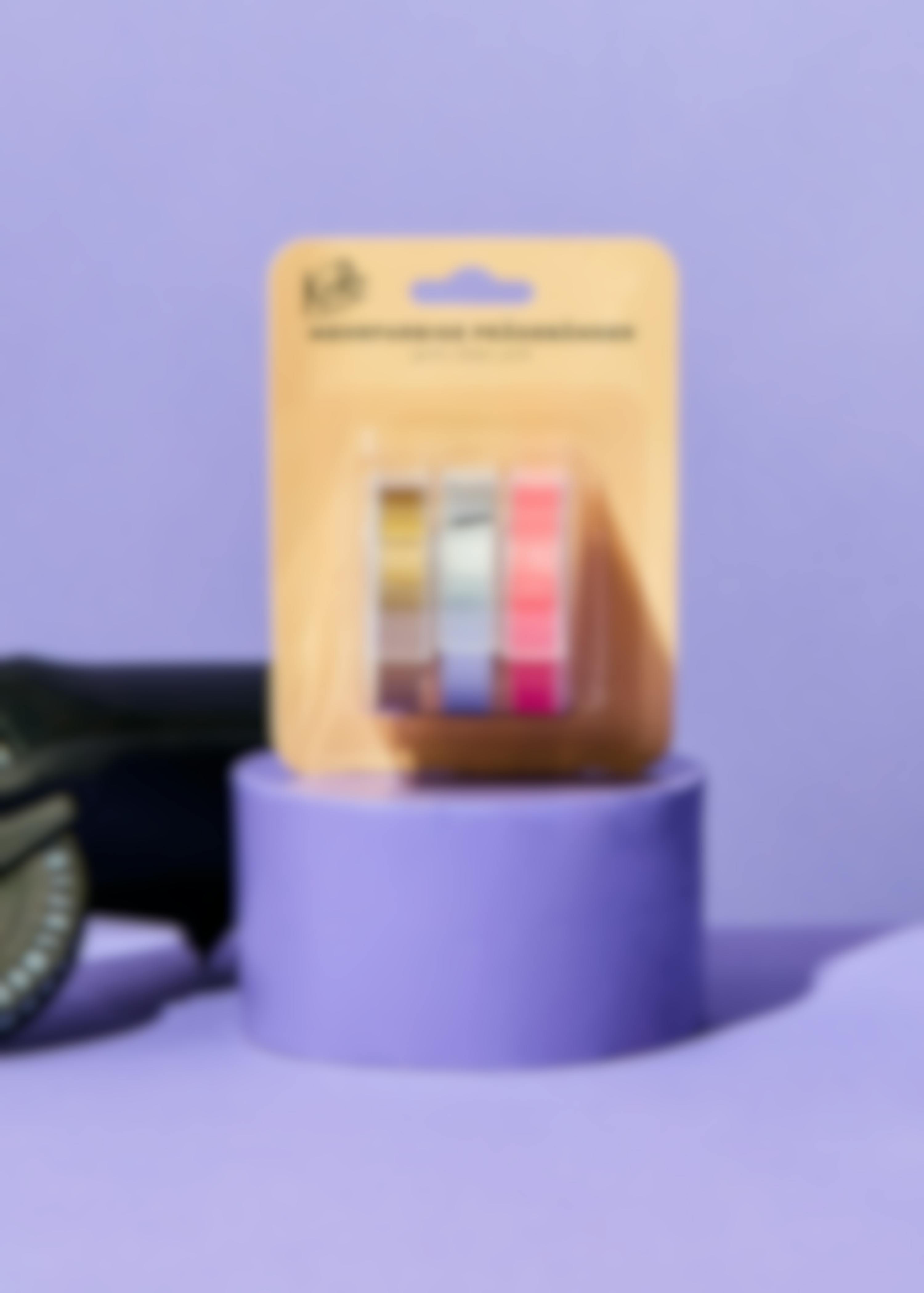 Multi-coloured embossing tapes 9mm — set of 3 rolls