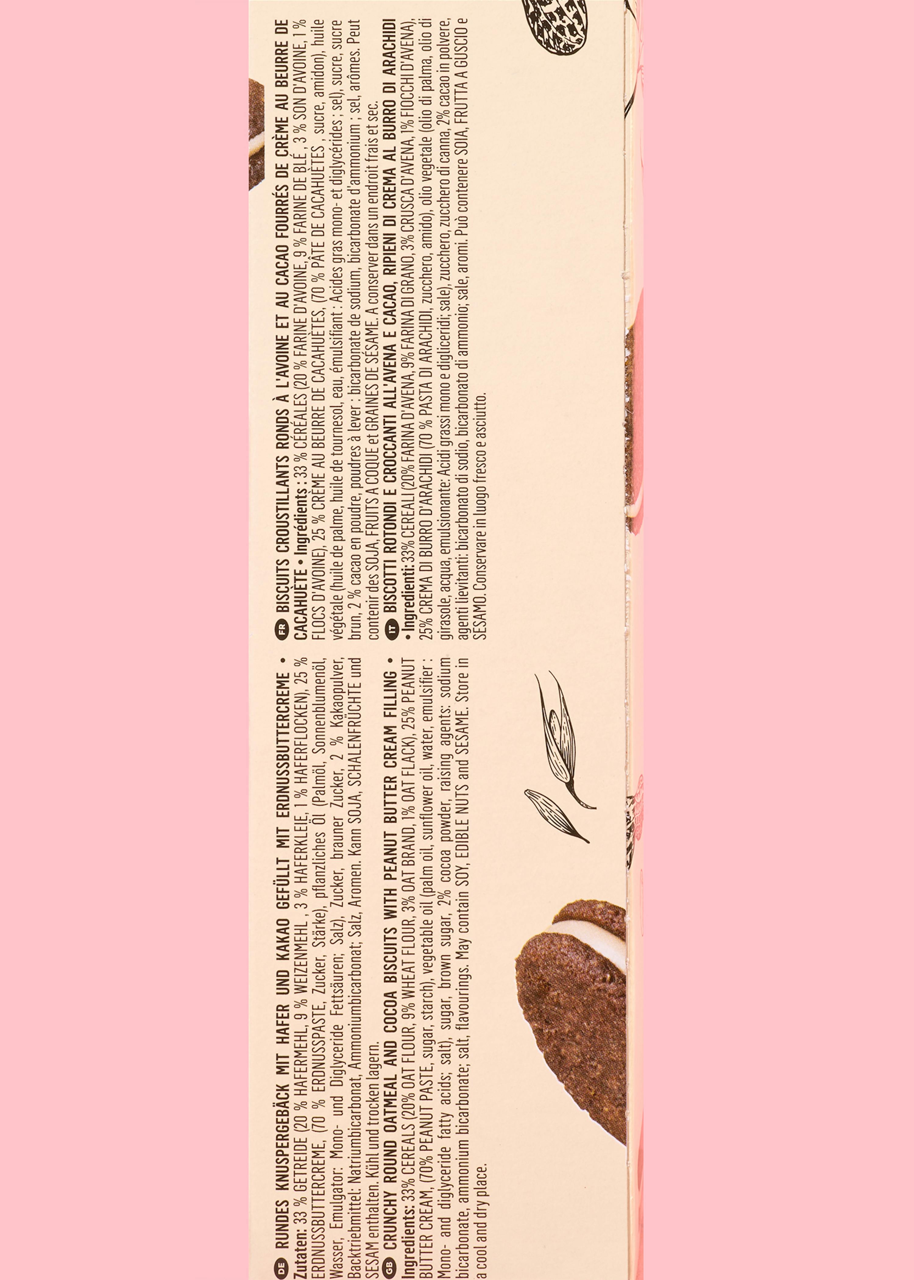 4255582809886 - Hafer-Doppelkeks mit Erdnussbutterfüllung 12 x 180 g