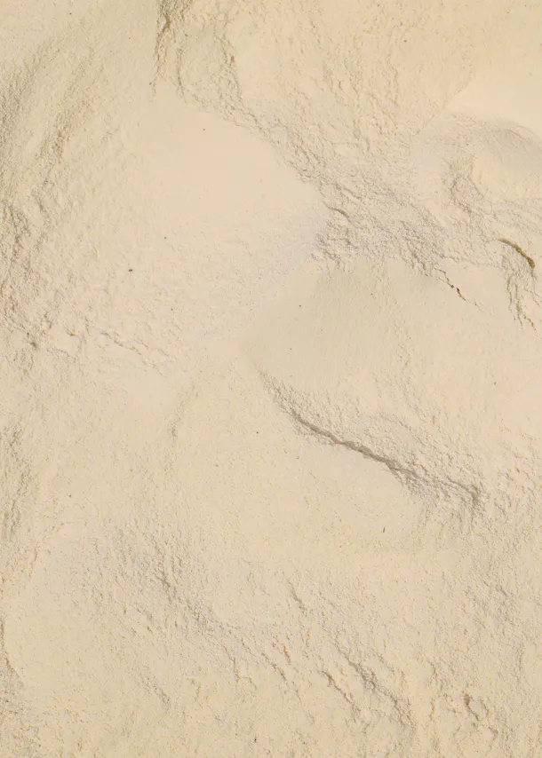 un gros plan d' un tas de farine blanche