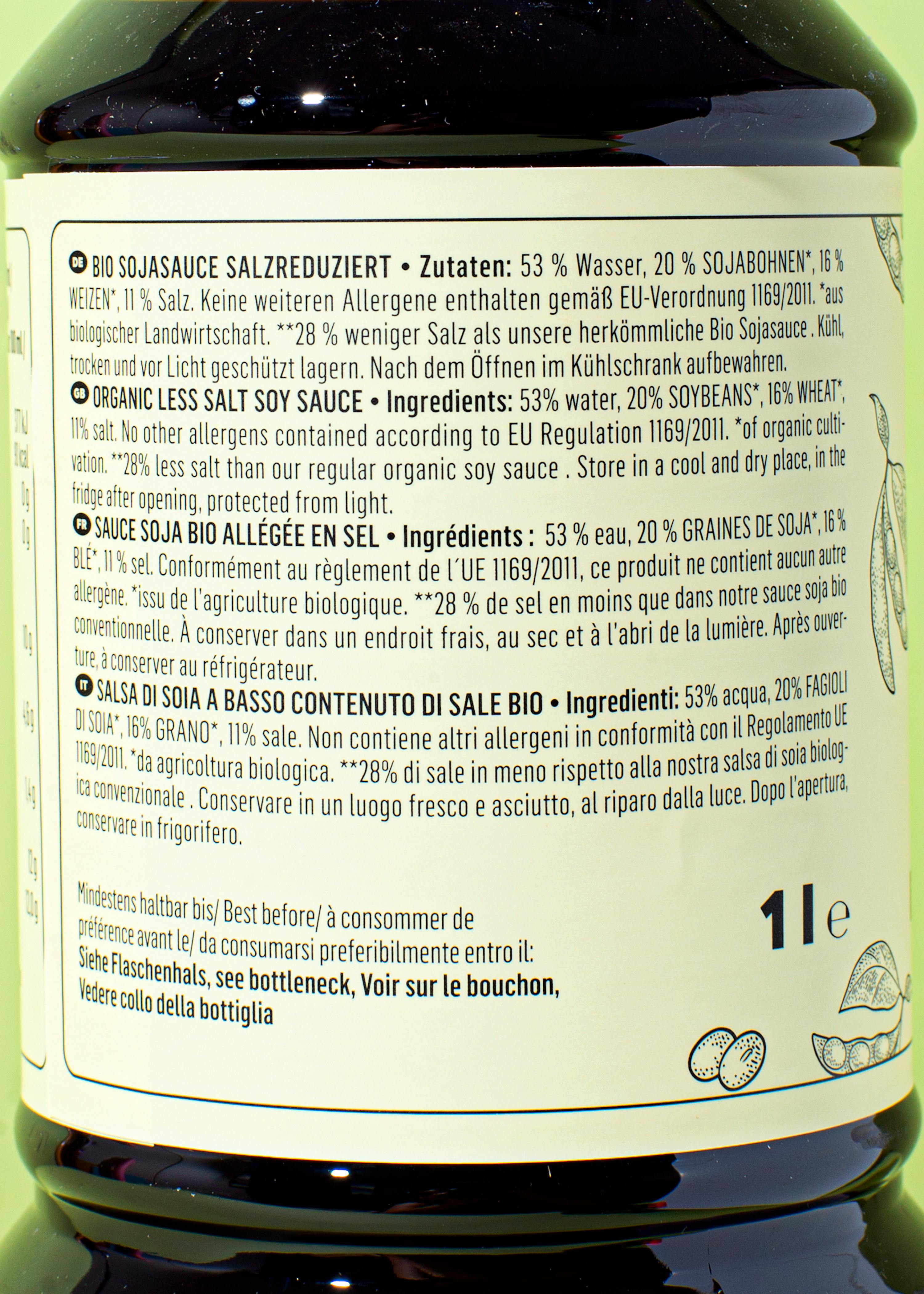 4260718293446 - Salzreduzierte Bio Sojasauce 1 L