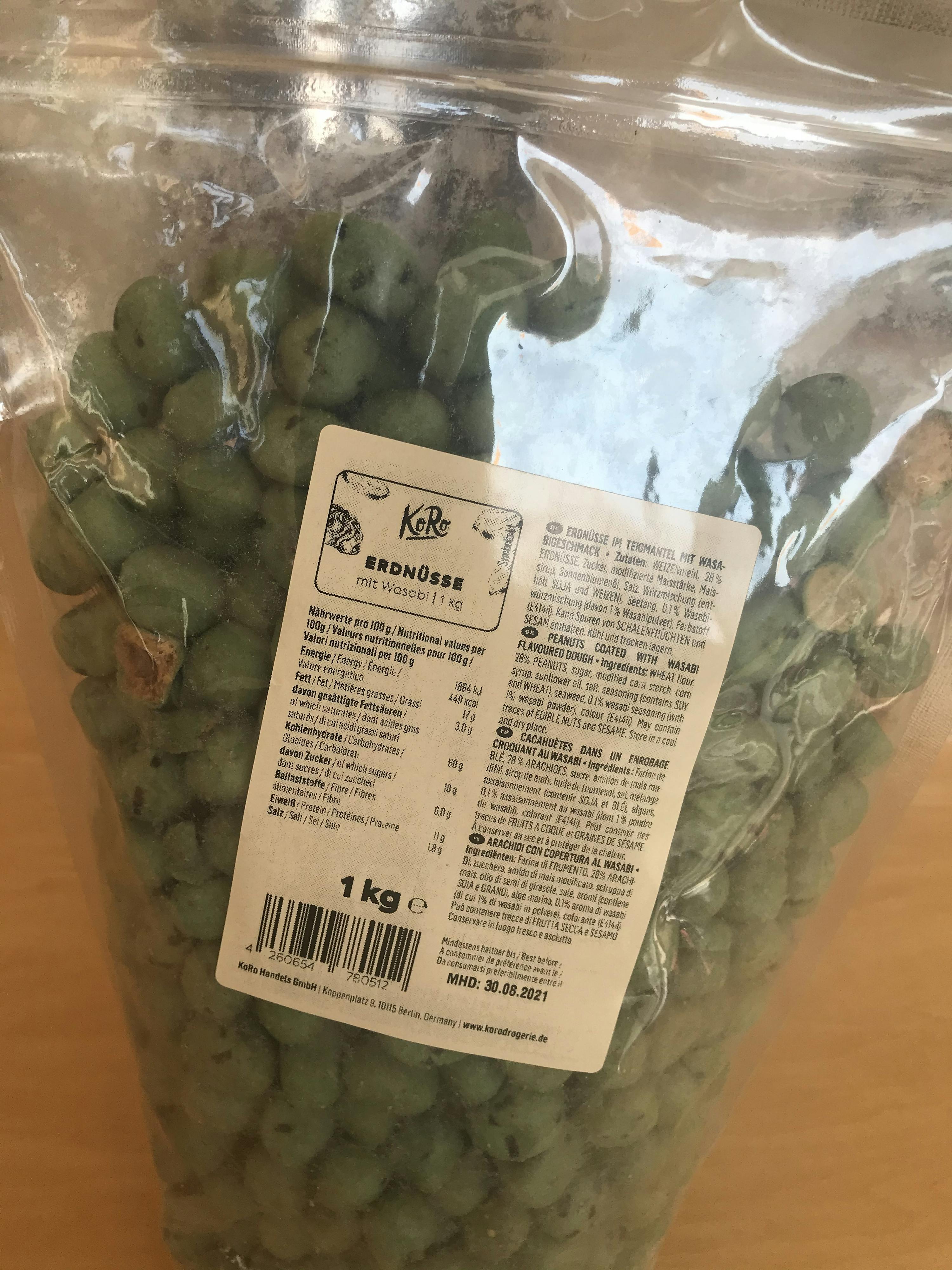 Arachidi al wasabi acquista ora! KoRo Italy