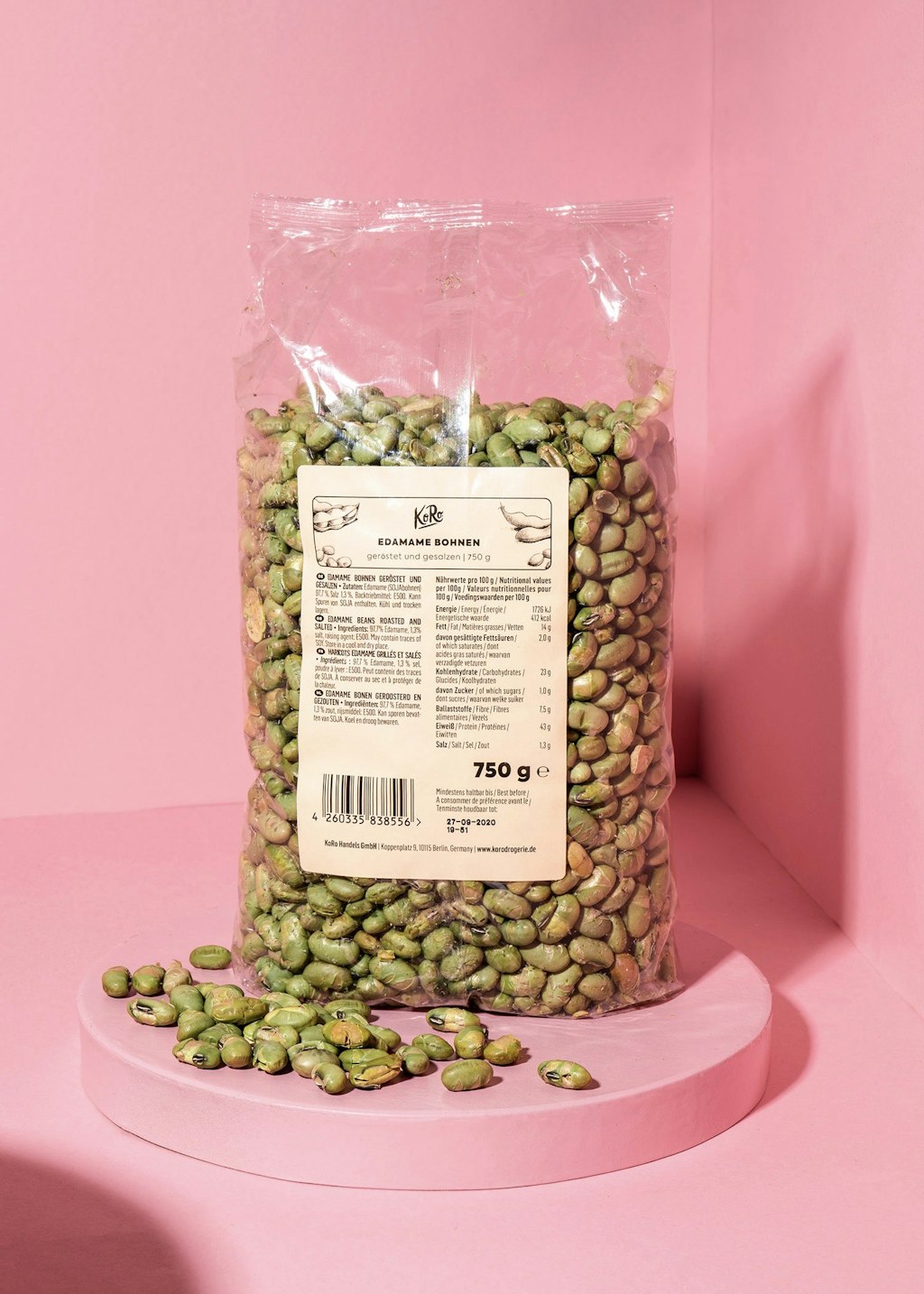 Comprar Edamame tostado y salado online 750 g KoRo España